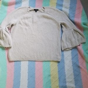 Cream Bell Sleeve Sweater